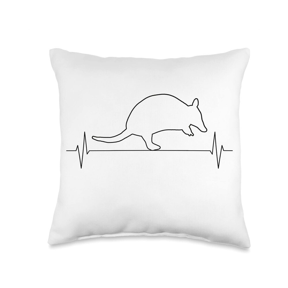 5309 Armadillo Pangolin Animal vintage Heartbeat gift Throw Pillow